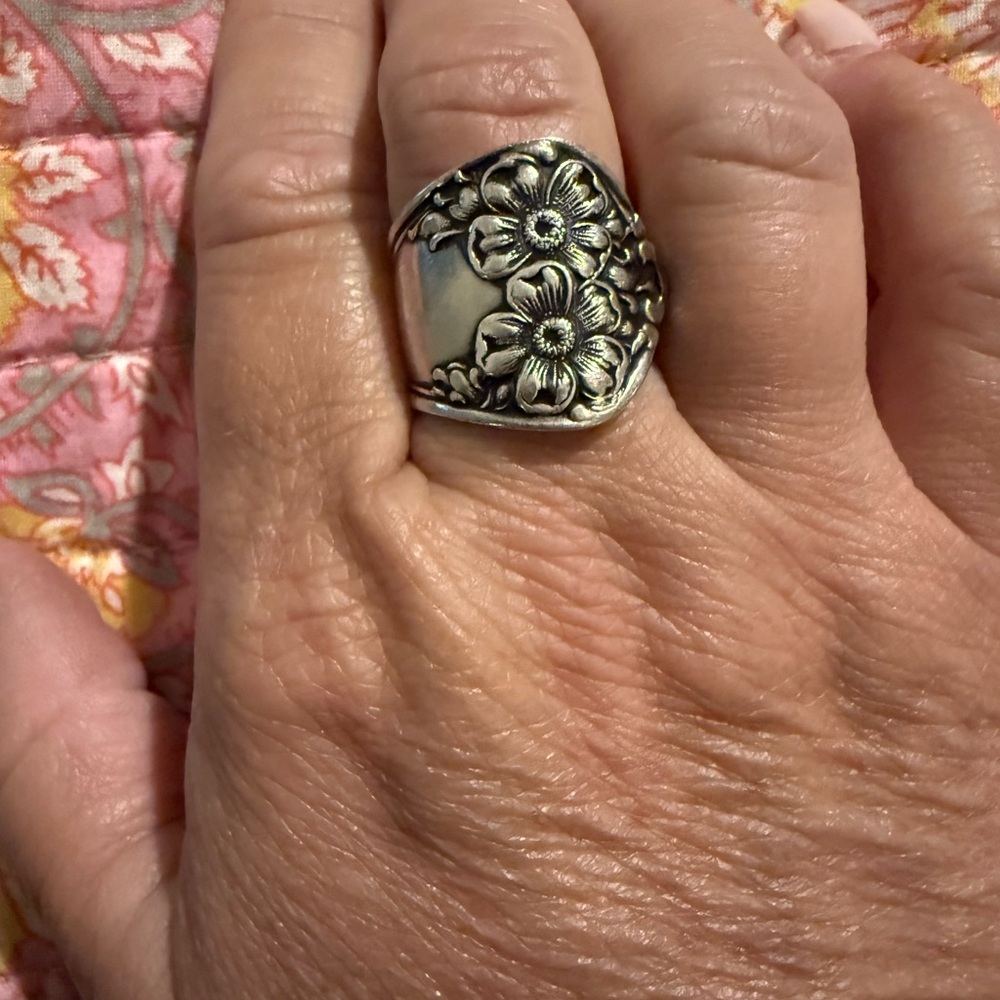 Floral Silver Ring